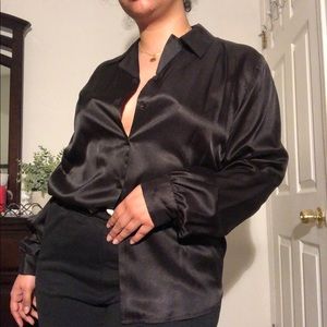 Satin Button Down Blouse ✨